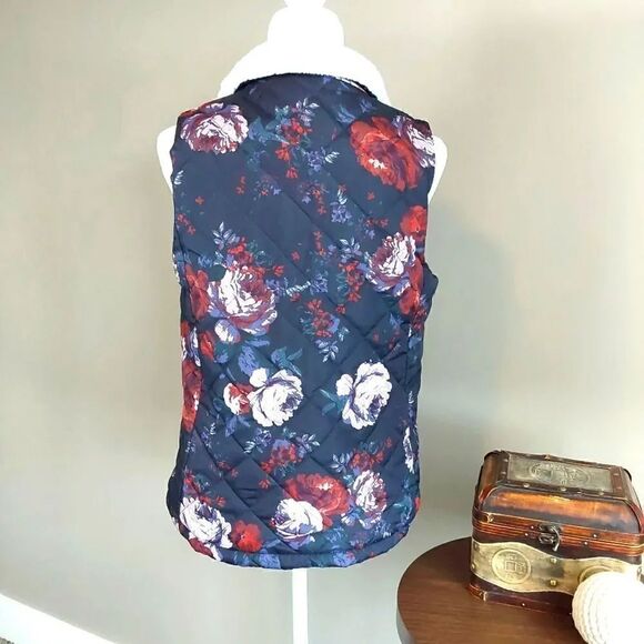 Maurices Floral Ski Vest Sz M - Picture 3 of 8